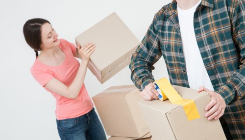 Professional movers handling a local house move in Bow