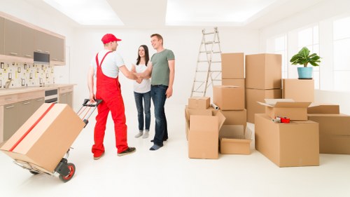 Charity donation items prepared for reuse after a removal