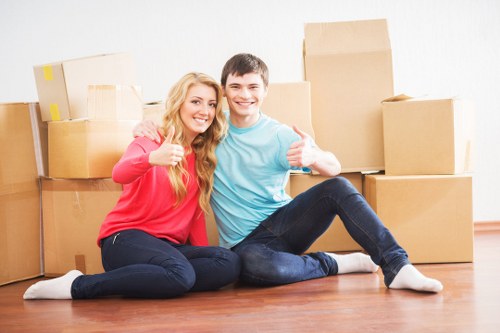 Packing and loading items into a moving truck for a Bow move